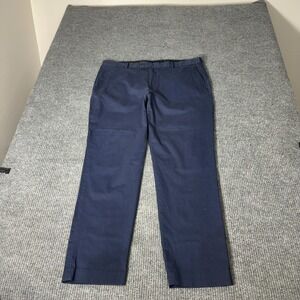 J Crew Bowery Pants Mens 38x32 Navy Blue Chino Slim Fit Stretch Business Casual